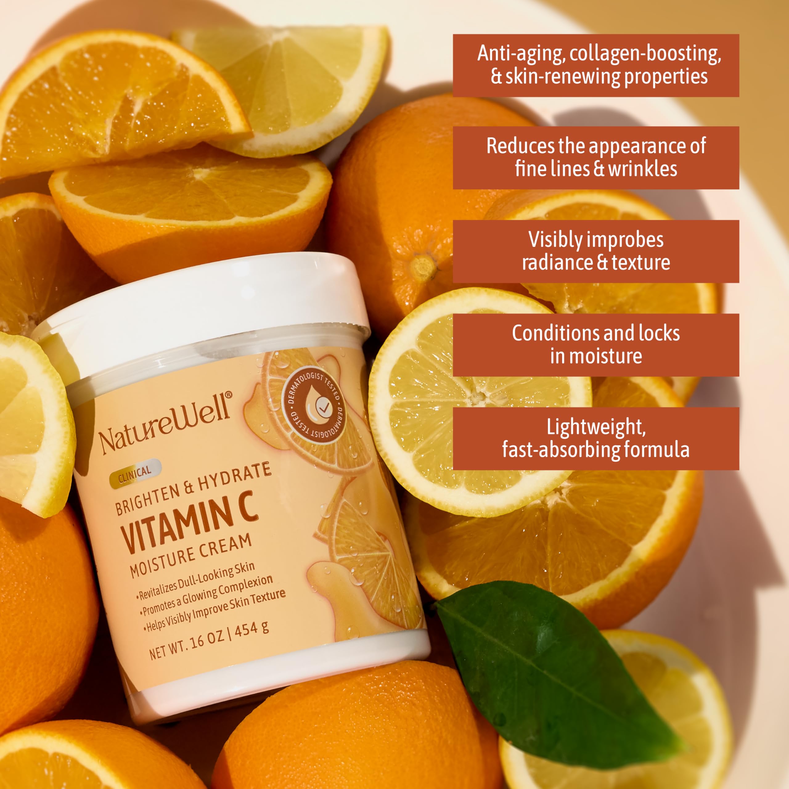 Applying Nature Well cream to the face for even tone and glow.
