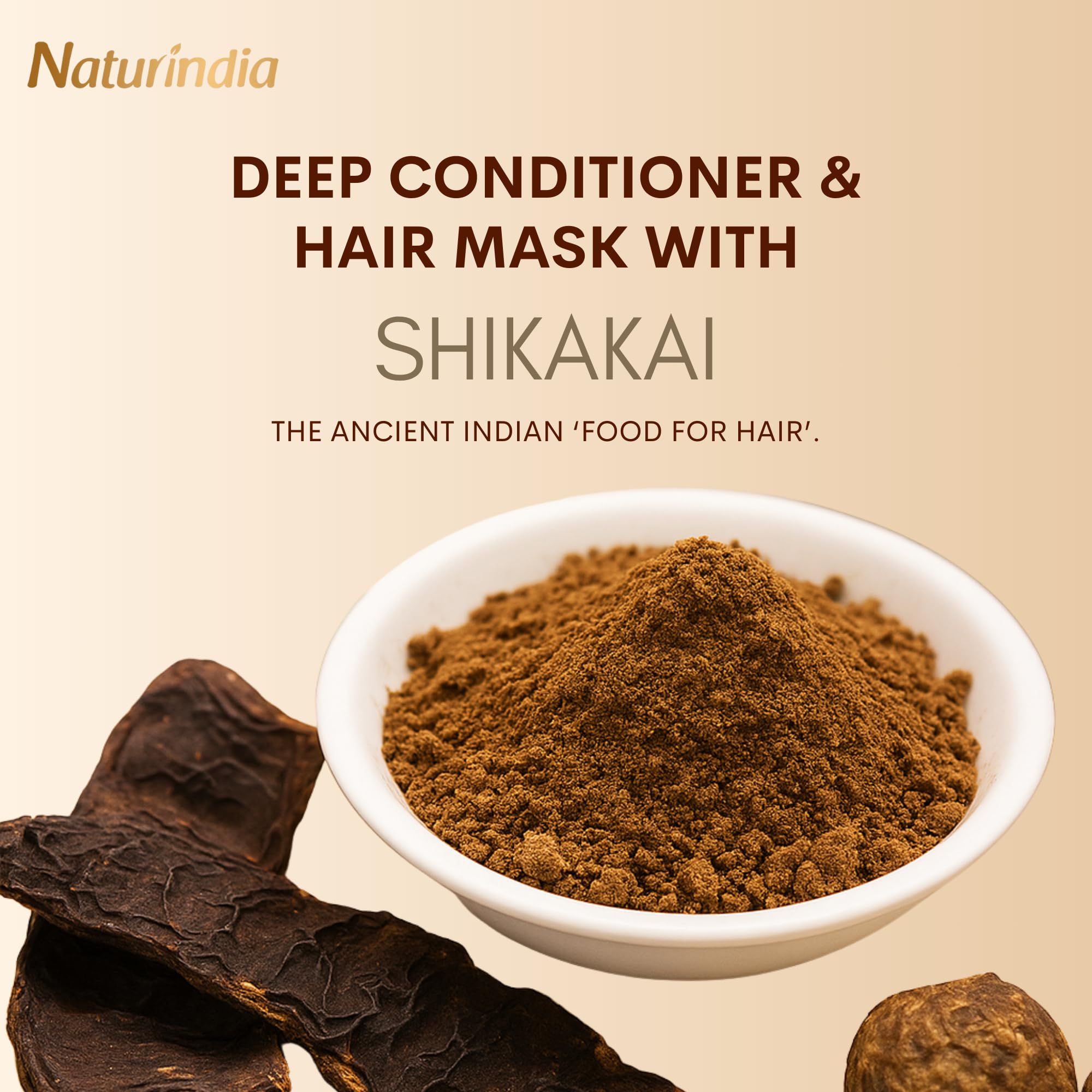 Naturindia deep conditioner application on wet hair for a five-minute treatment