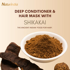 Naturindia deep conditioner application on wet hair for a five-minute treatment