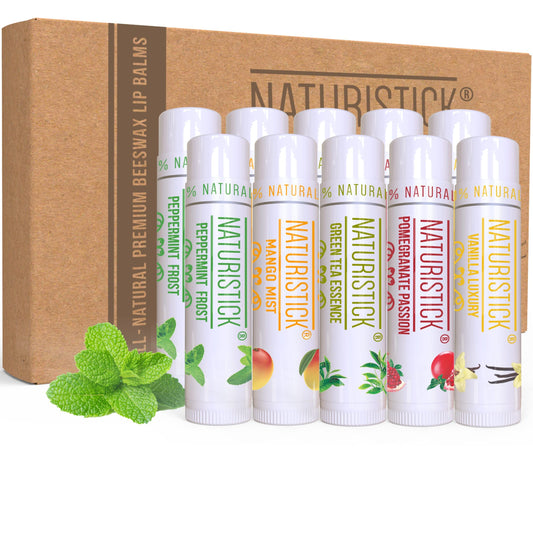 Naturistick beeswax lip balm vanilla scent for smooth, long-lasting hydration.