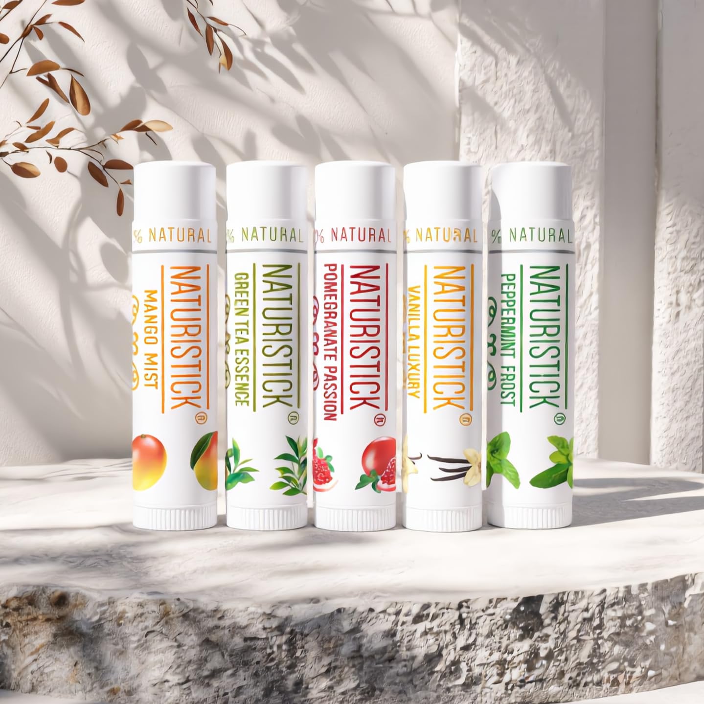 Naturistick packaging eco-friendly box highlights cruelty-free lip care