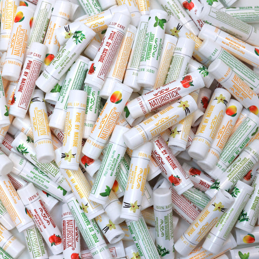 Naturistick premium beeswax lip balm vanilla tube provides long-lasting moisture