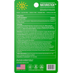 Naturistick SPF 30 lip balm packaging travel-ready tube