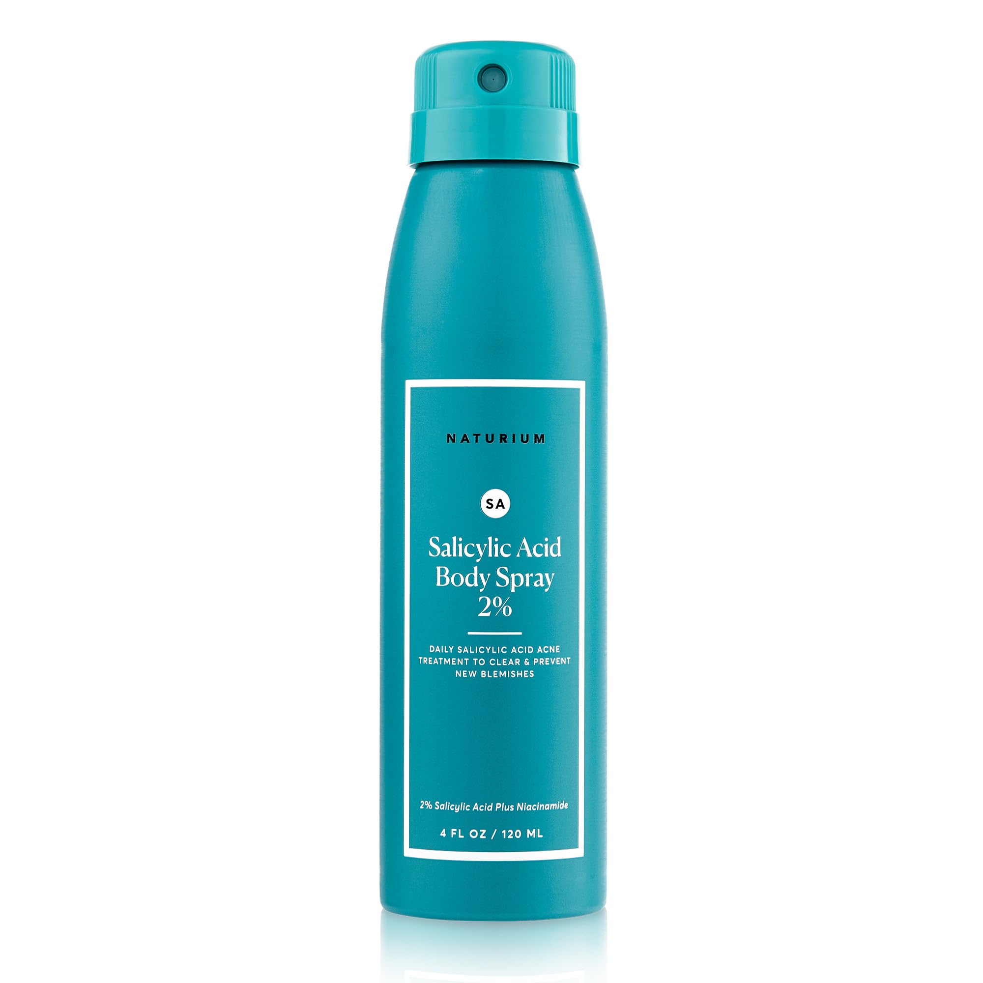 Naturium Salicylic Acid Body Spray bottle view for blemish prevention and pore care.