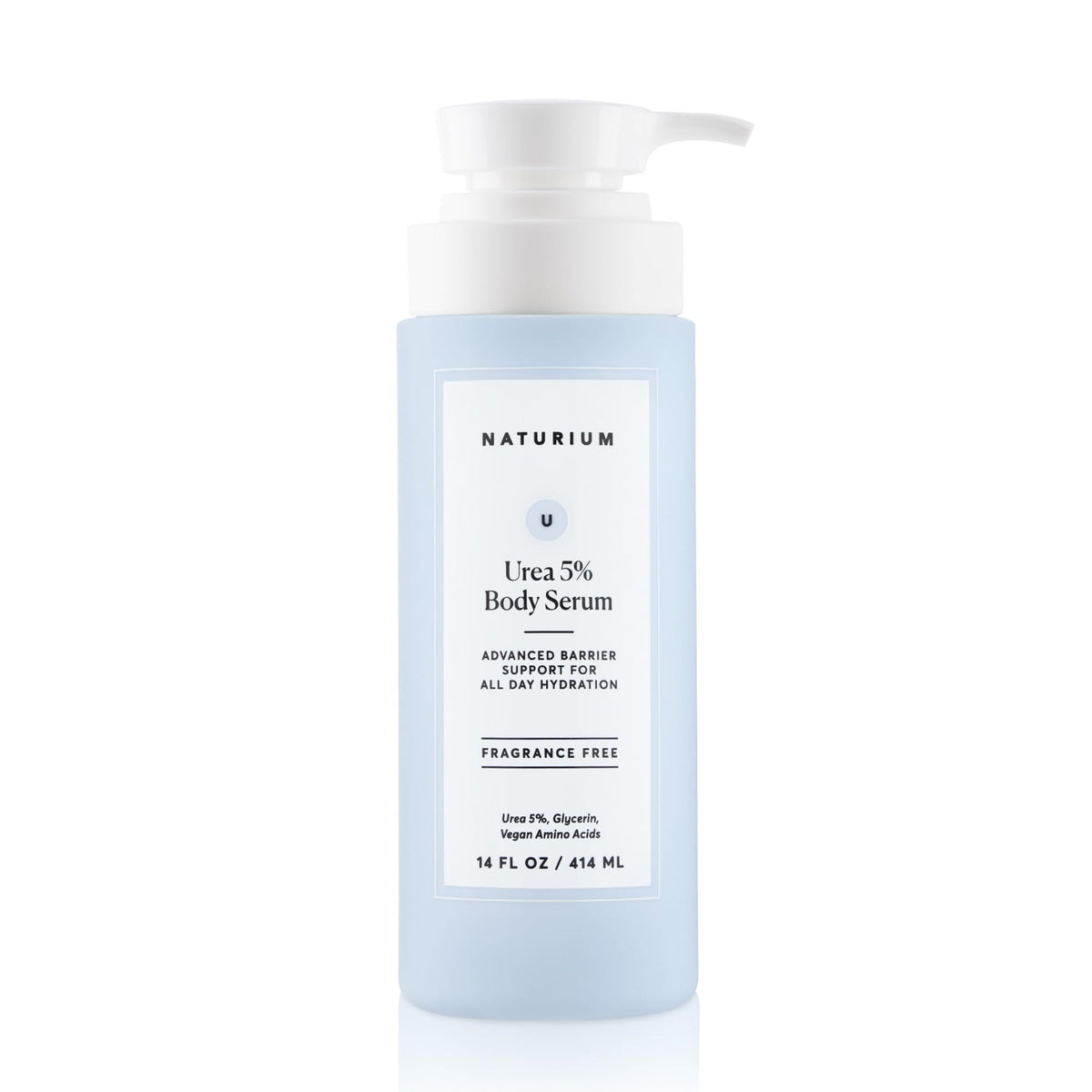 Naturium Urea 5% Body Serum bottle highlighting hydration and barrier support.