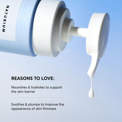 Naturium Urea 5% Serum pump bottle showing milky, fast-absorbing texture.