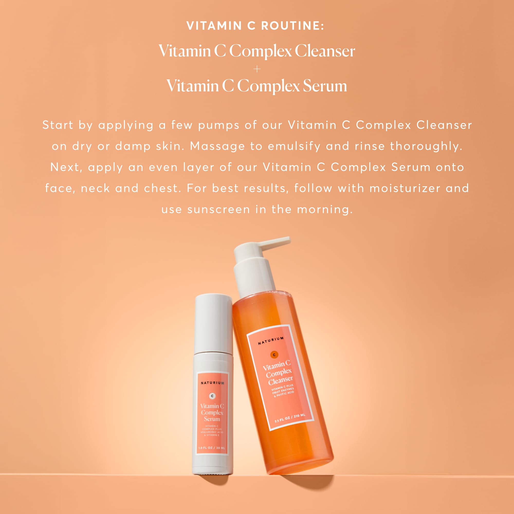 Naturium Vitamin C Complex Cleanser pump top in use for easy daily cleansing