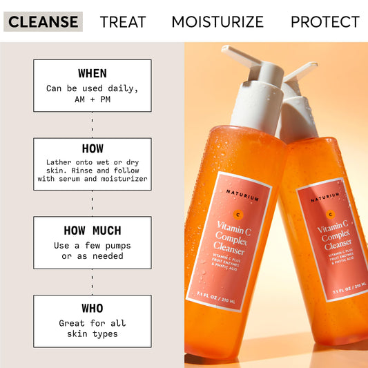 Naturium Vitamin C Complex Cleanser foamy lather demonstrating deep cleansing without drying