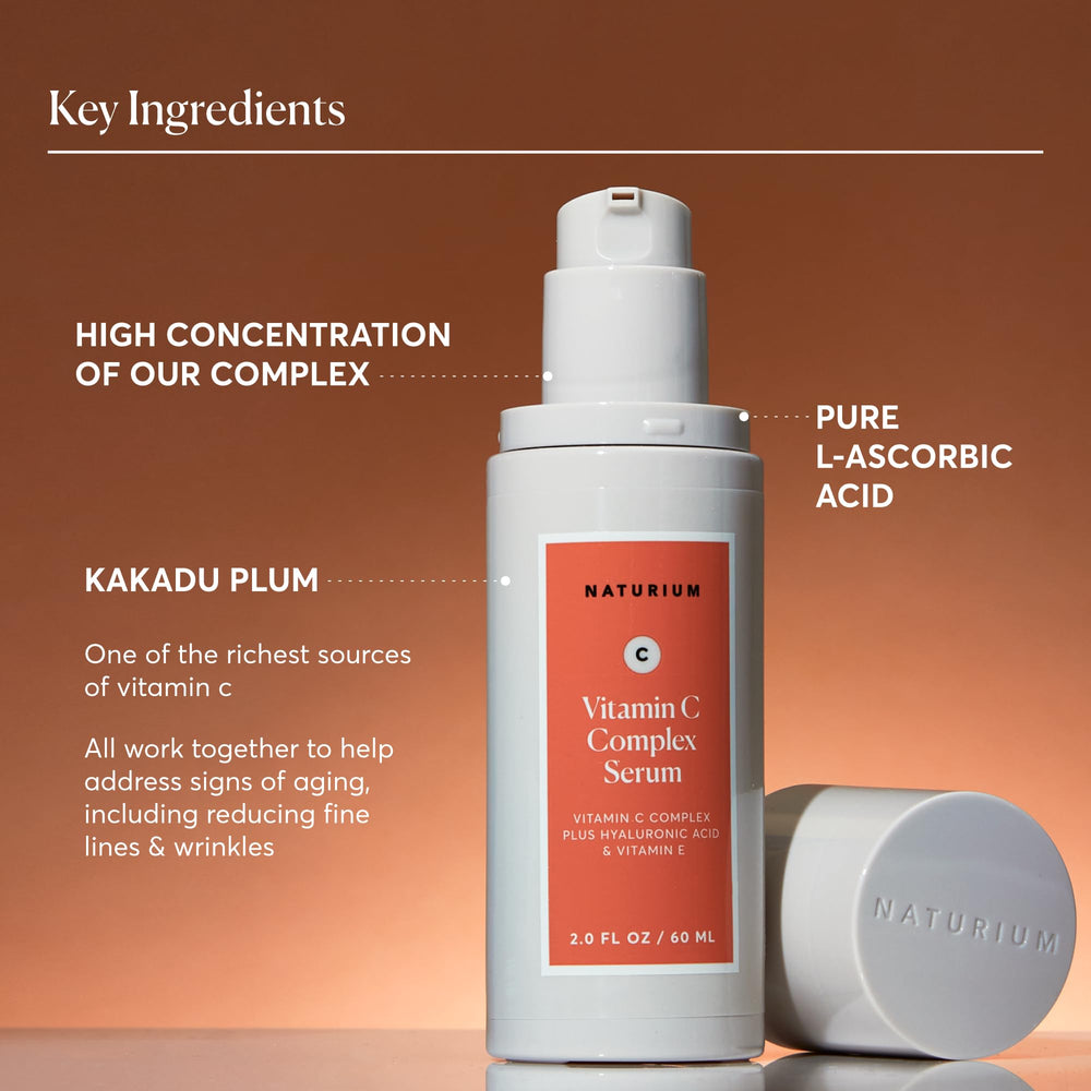 Naturium Vitamin C Complex Serum close-up highlights Kakadu plum for brightening potential