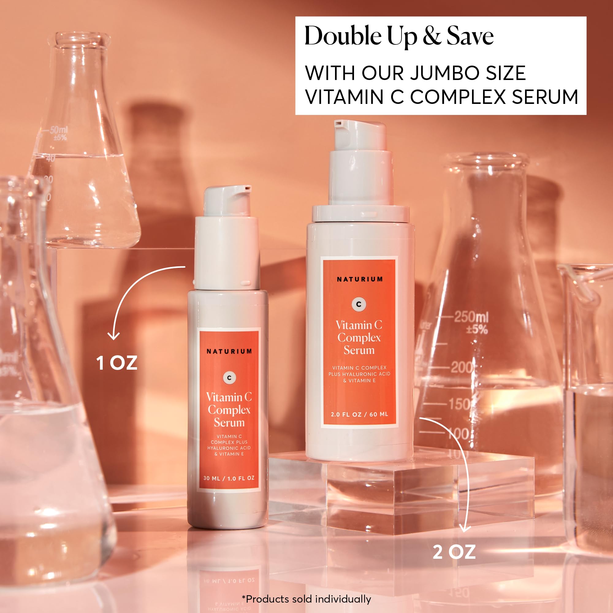 Naturium Vitamin C Complex Serum swatch showing glow and even texture on skin