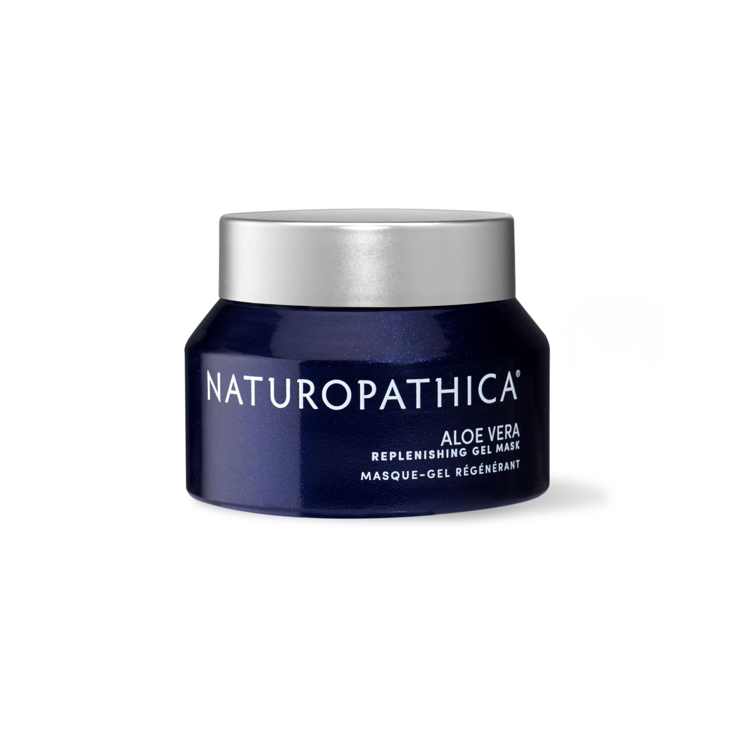 Naturopathica Aloe Vera Gel Mask bottle showing weightless hydration for sensitive skin.