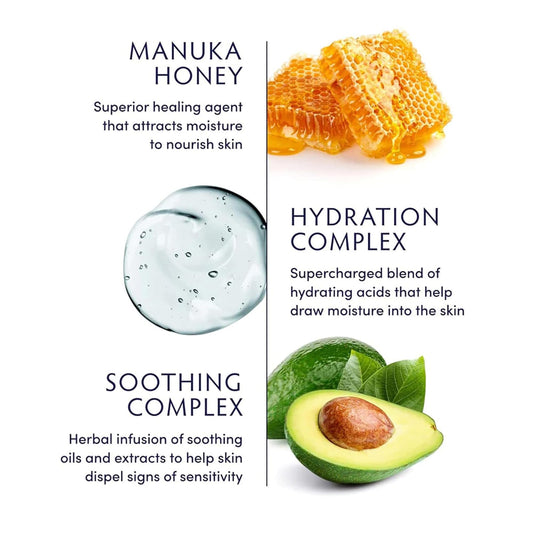 Naturopathica Manuka Honey Creamy Body Lotion texture swatch shows rich absorption
