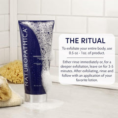 Naturopathica Manuka Honey Exfoliator application motion on skin.
