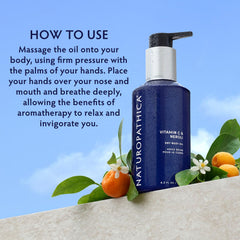 Naturopathica Vitamin C Neroli Dry Body Oil being applied after shower for quick absorption