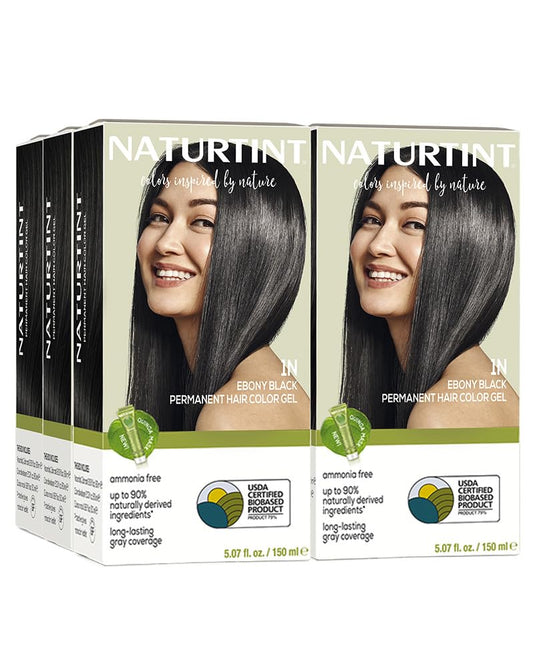 Naturtint 1N Ebony Black color palette for natural-looking shade depth.