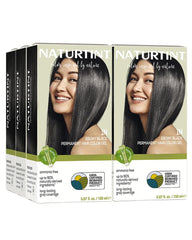 Naturtint 1N Ebony Black color palette for natural-looking shade depth.