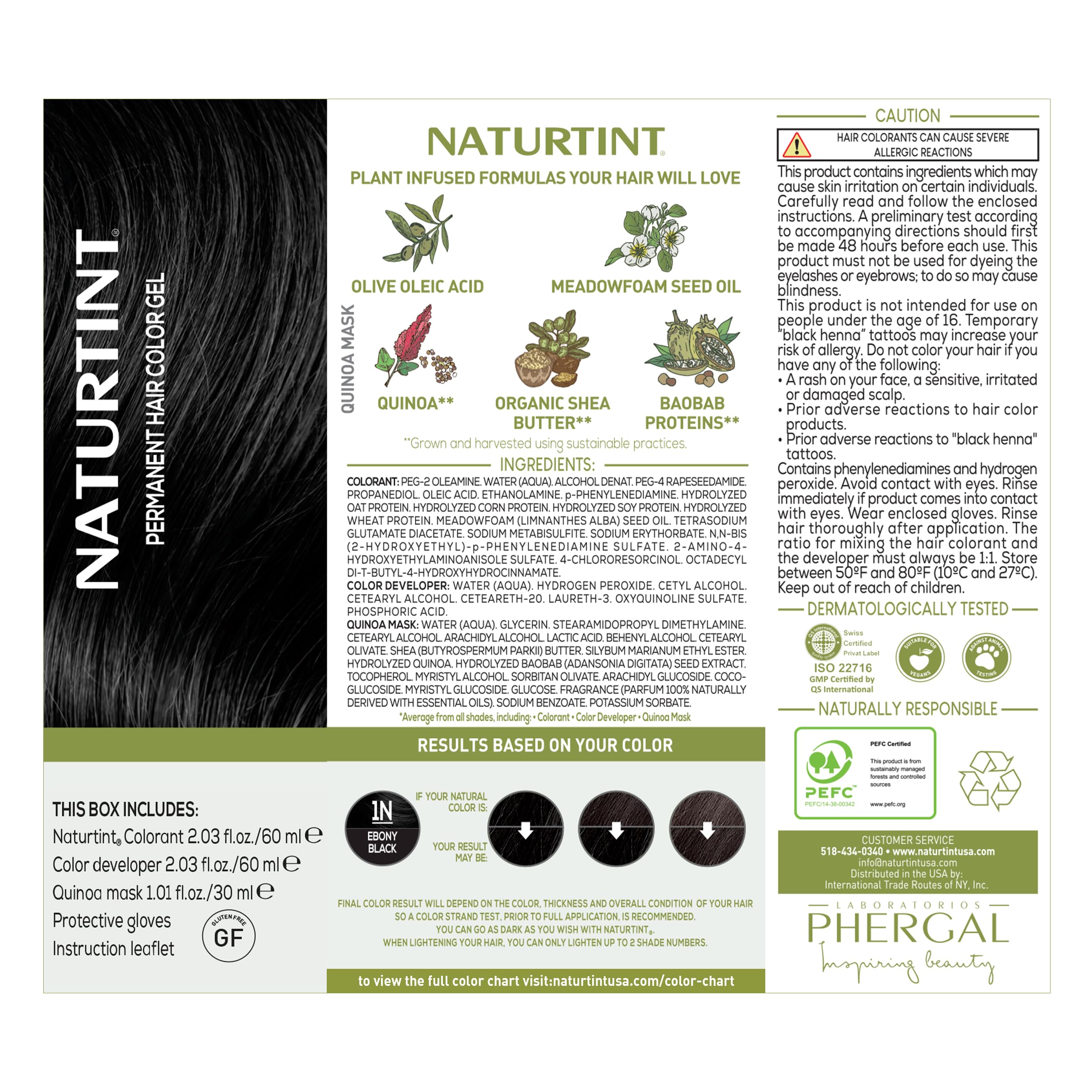 Naturtint 1N Ebony Black packaging 6-pack emphasizes convenient multi-pack value.
