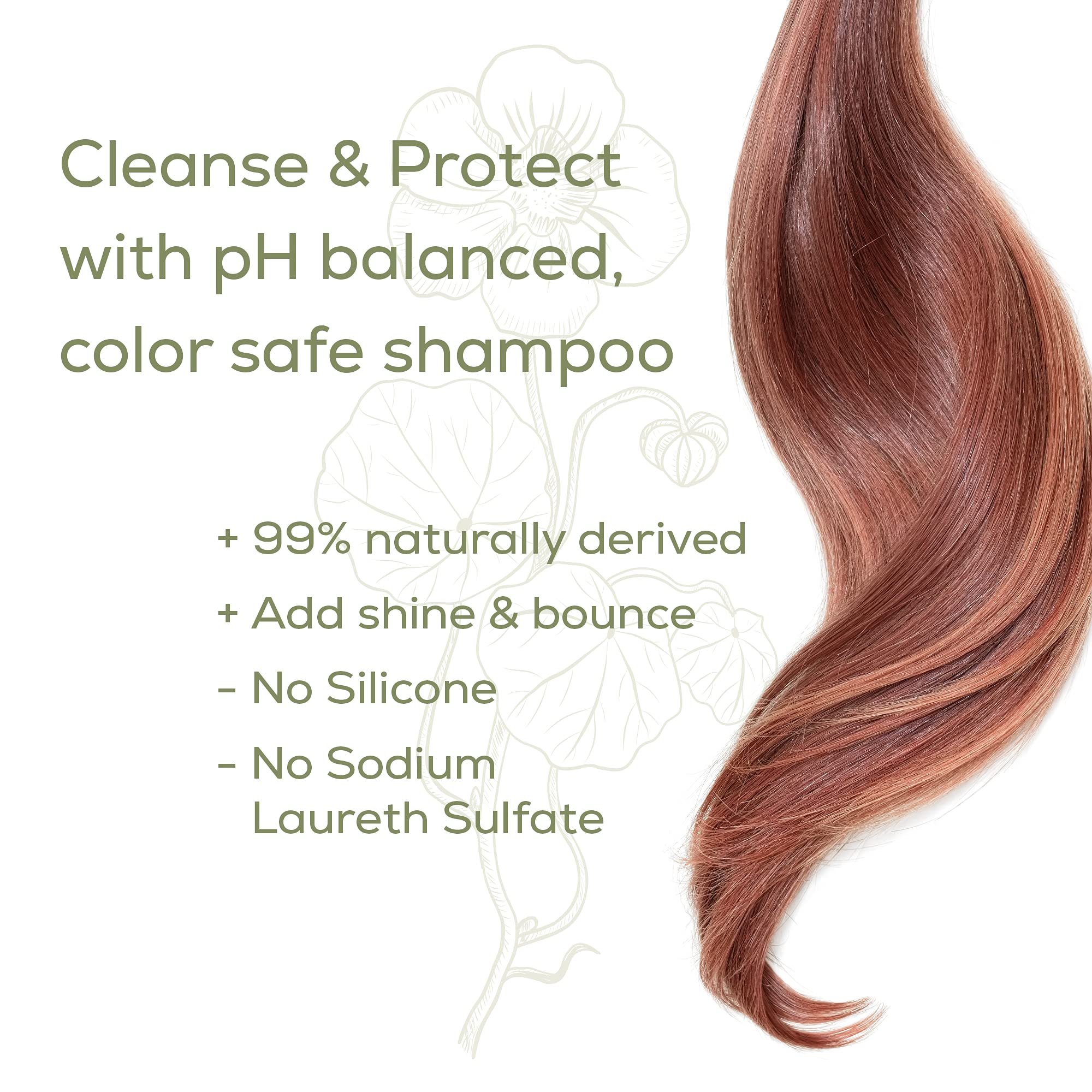 Naturtint Color Care Shampoo nourishes color-treated hair with gentle hydration.