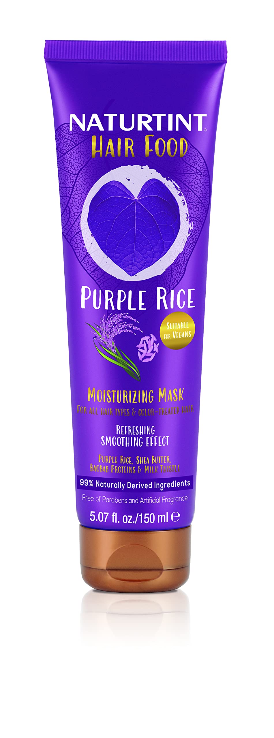 Naturtint Hair Food Deep Conditioning Mask packaging highlights purple rice for deep moisture.