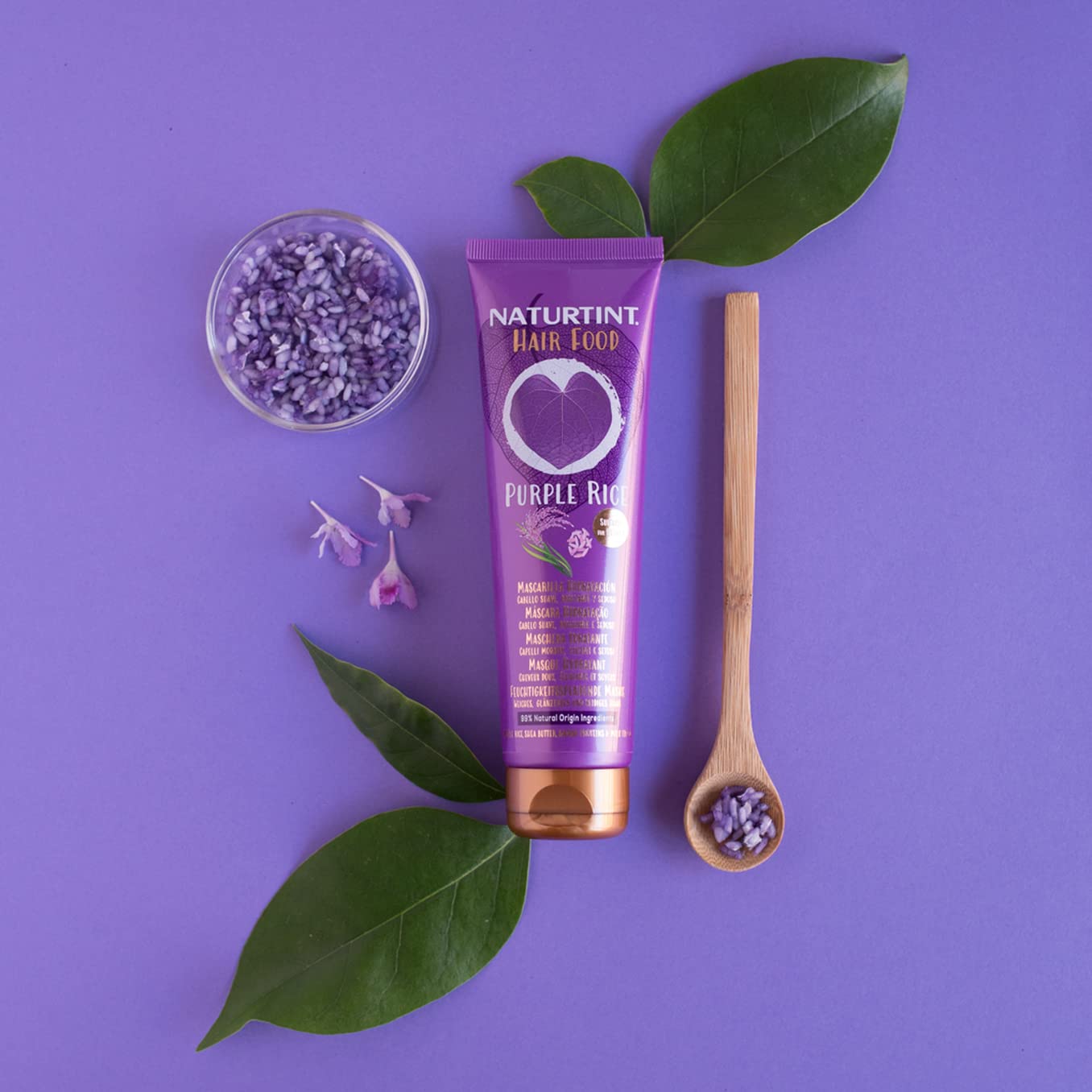 Naturtint Hair Food Deep Conditioning Mask texture shows creamy formula for color-treated hair.