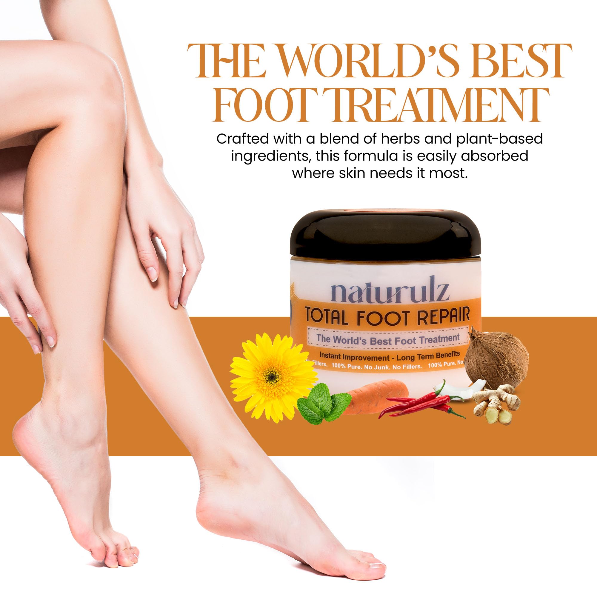 Naturulz Total Foot Repair cream texture swatch highlights softening action