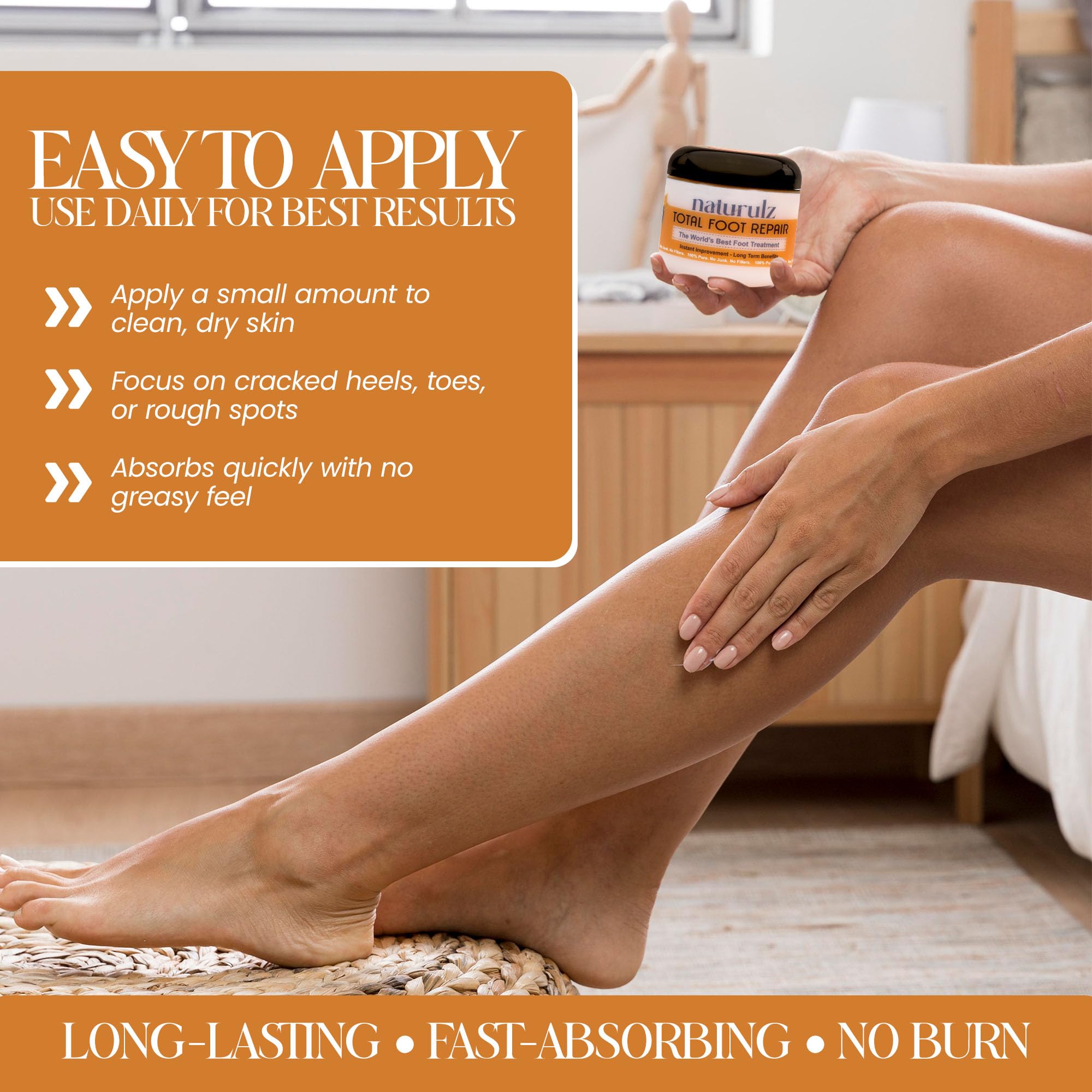 Naturulz Total Foot Repair elbows knees and hands care in action