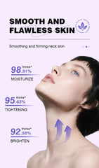 Natuvia Tighten Neck Cream caffeine boost suggests energizing toning under chin.