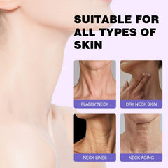Natuvia Tighten Neck Cream on décolleté area for smoother silhouette.
