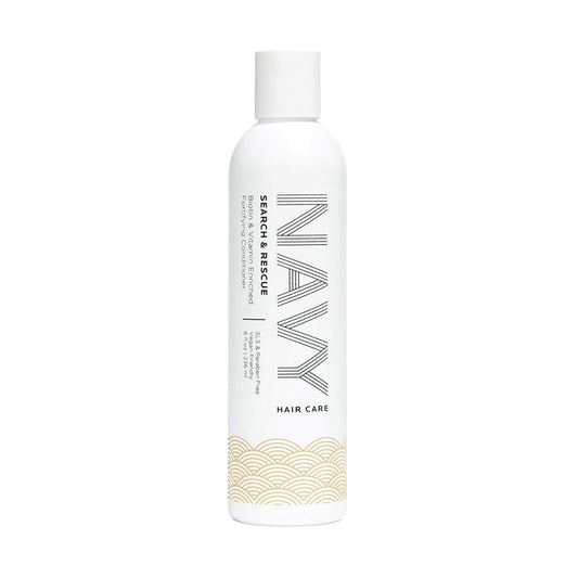 NAVY Hair Care Search and Rescue Conditioner bottle for all hair types.