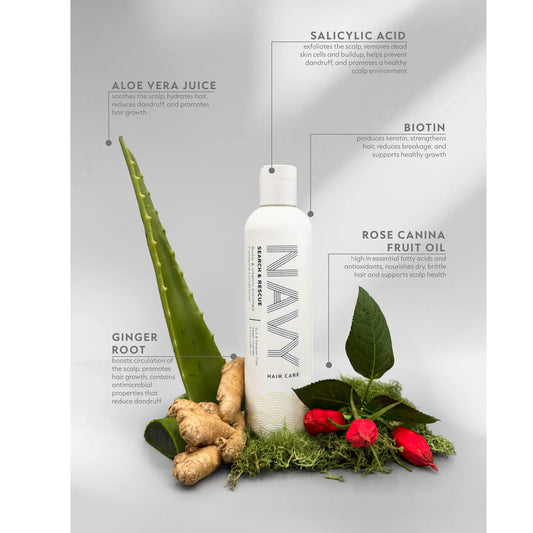 NAVY Hair Care Search and Rescue Conditioner pour shows easy, even distribution.