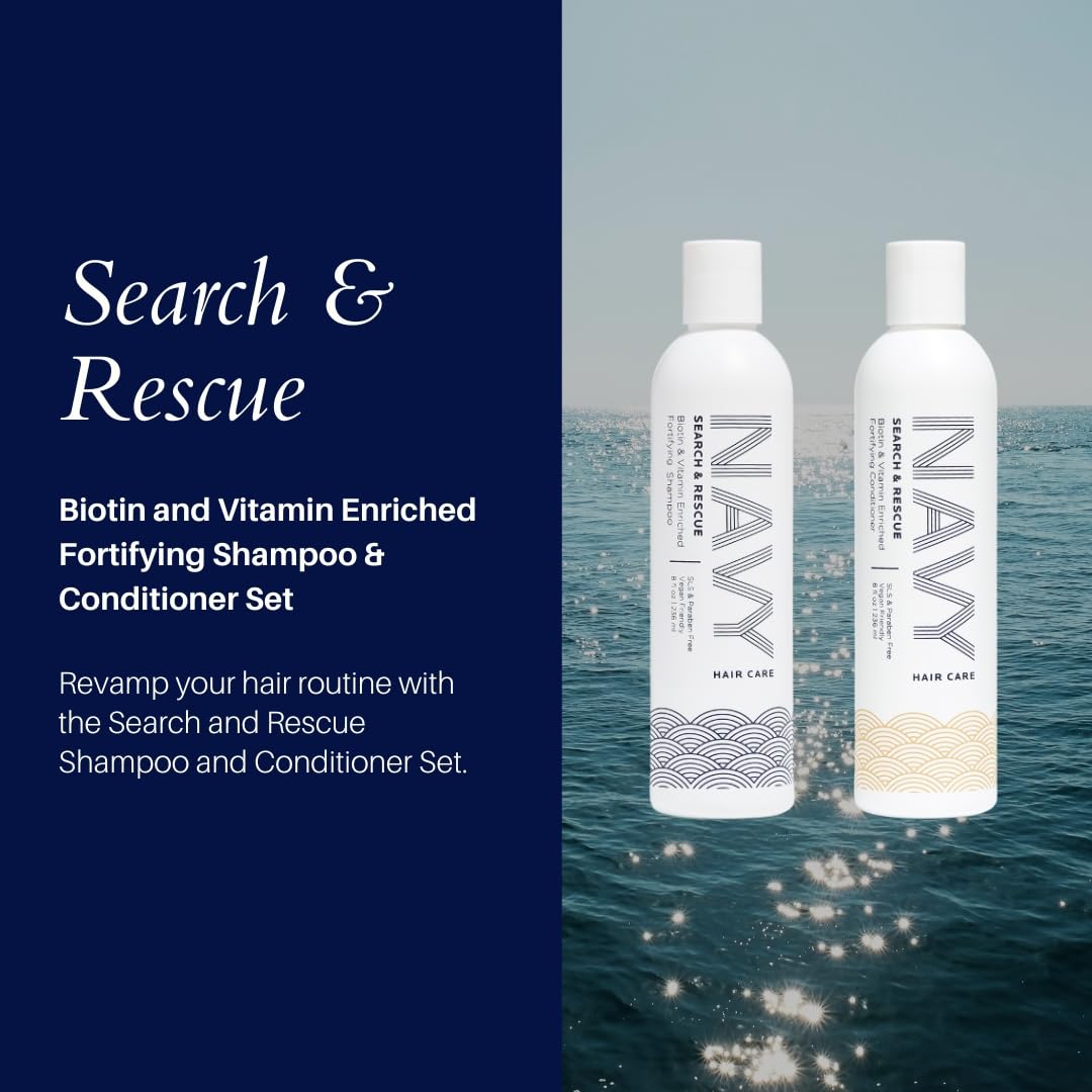 NAVY Hair Care Search and Rescue Conditioner bottle for detangling and moisture