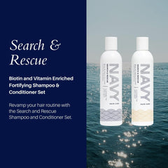 NAVY Hair Care Search and Rescue Conditioner bottle for detangling and moisture