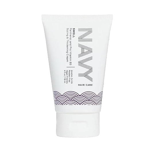 NAVY HAIR CARE Swell Thickening Cream bottle showing lightweight styling for added volume
