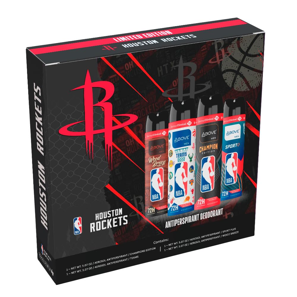 NBA Above Houston Rockets 4-pack packshot with official packaging, a perfect fan gift