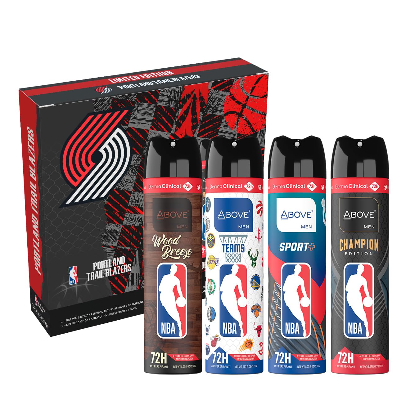 NBA Above Portland Trail Blazers Sport Plus pack demonstrates an energizing scent for workouts.