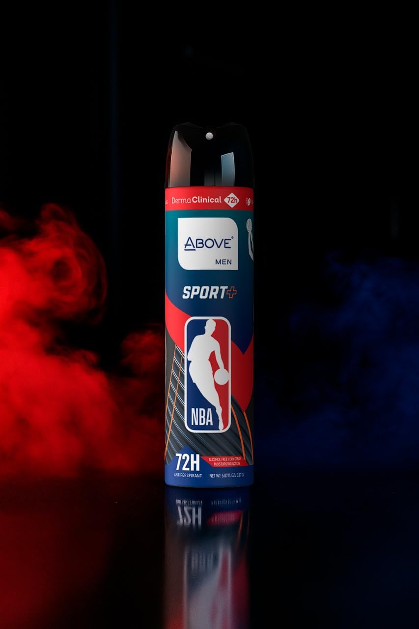 NBA Above Sport Plus alcohol-free formula for gentle underarm care