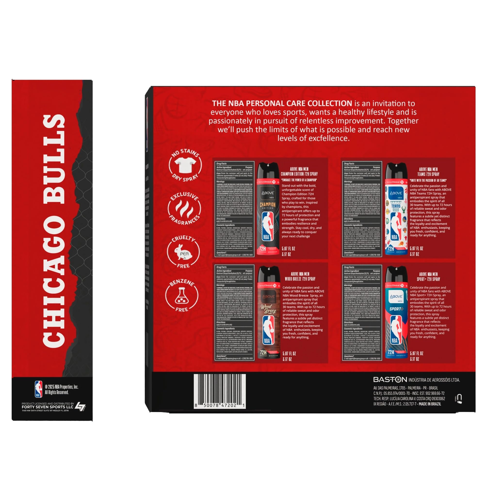 Sport Plus Bulls deodorant can with fresh aquatic citrus for workouts