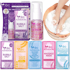 NBC BeautiLab foot soak with bubble salt hydrates dry feet for spa-like relaxation