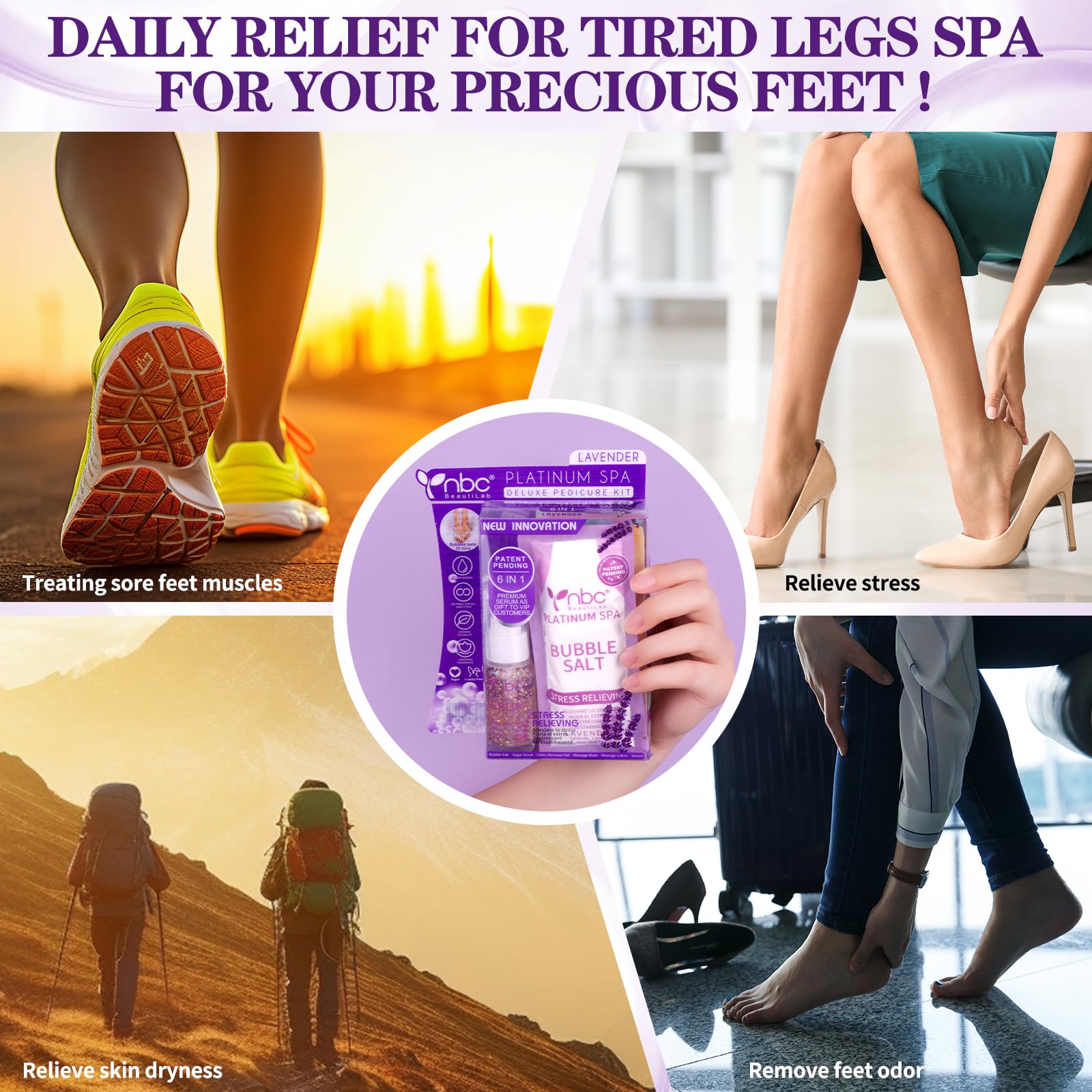NBC BeautiLab individually packaged foot spa ensures clean, hygienic on-the-go use