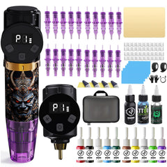 NBTA2 tattoo kit wireless gun setup for portable professional use.