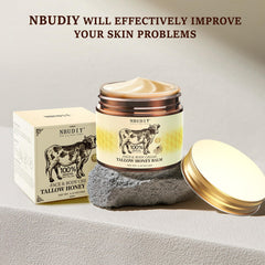 NBUDIY chamomile, rose, and orange oils visual hint for gentle skincare.