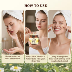 NBUDIY balm being massaged into the face for quick absorption.