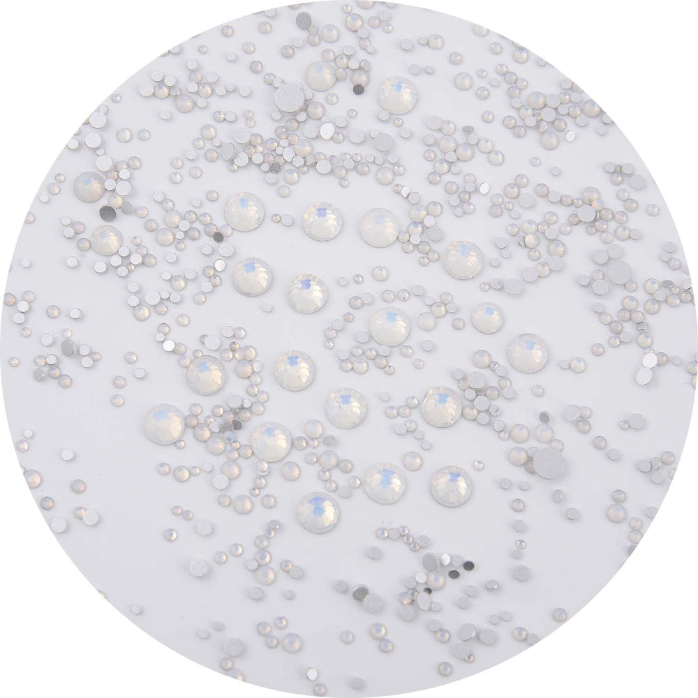 NCB 8000pcs flatback crystals closeup highlighting dazzling facets for wearable glam.