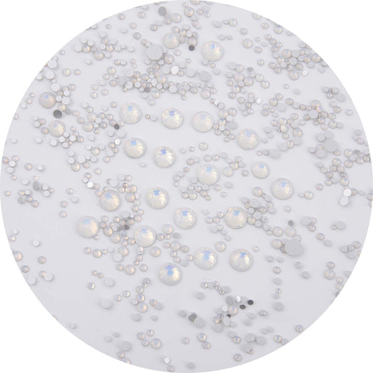 NCB 8000pcs flatback crystals closeup highlighting dazzling facets for wearable glam.