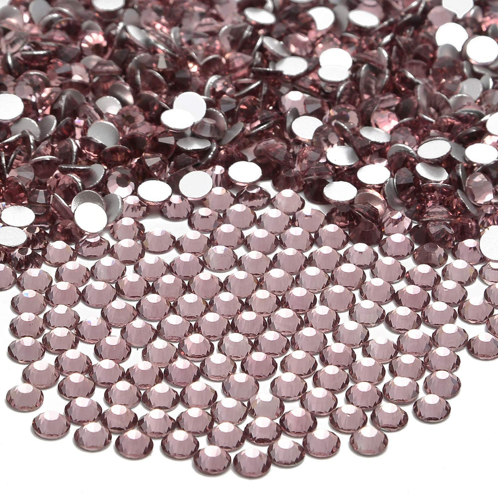NCB Lt Amethyst flat-back rhinestones closeup for precise nail art designs