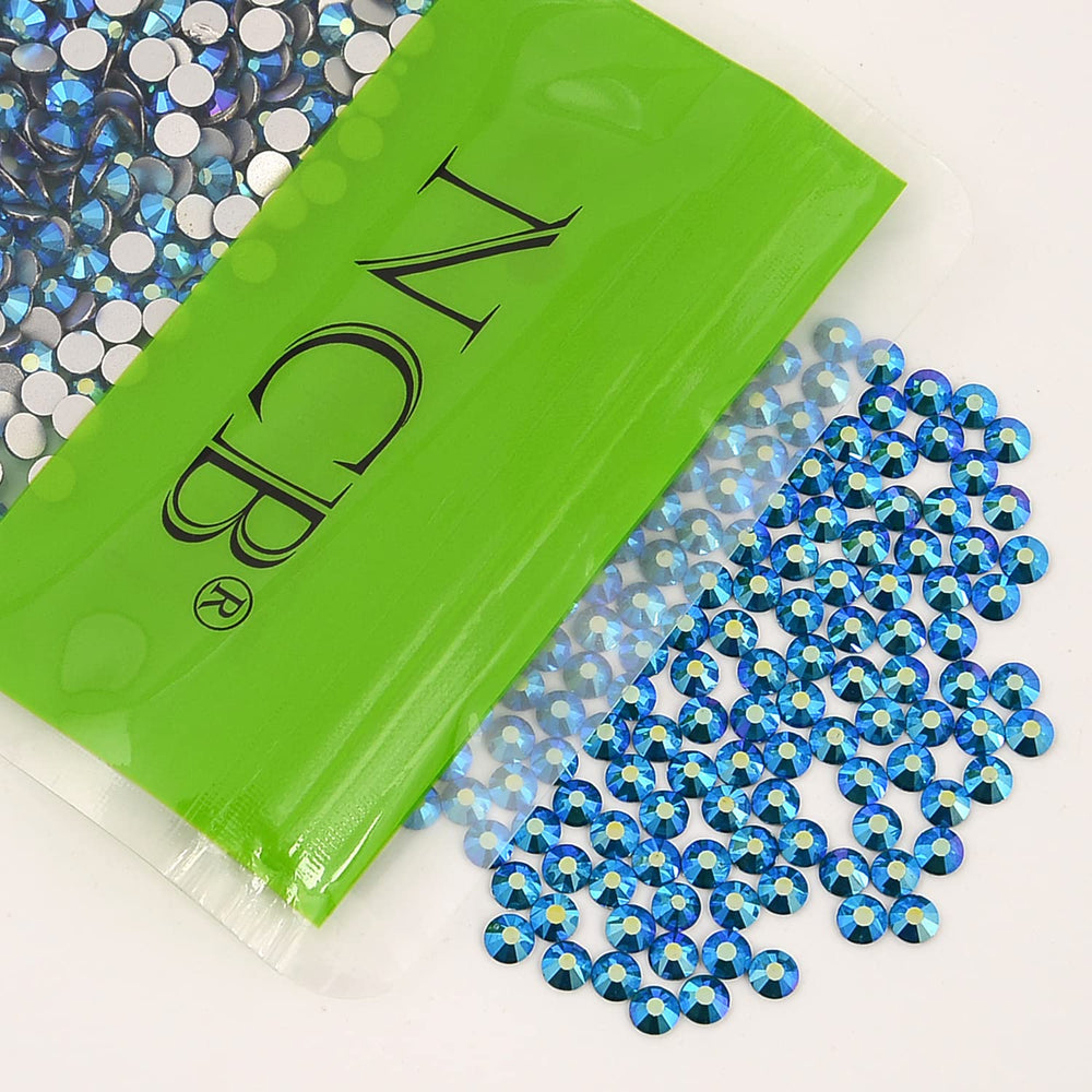 NCB Nancybeads flat-back glass crystals pack for versatile DIY crafts.