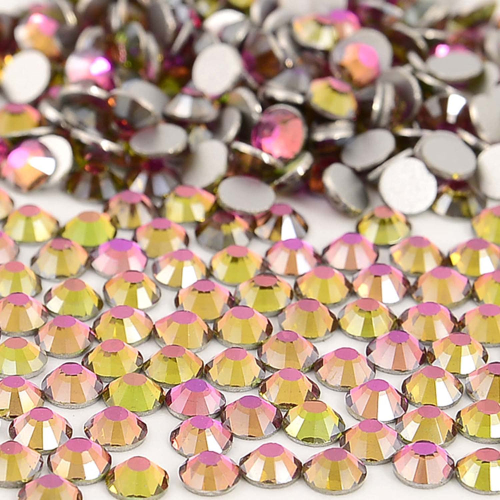 NCB Nancybeads Golden Rose rhinestones closeup highlights bright facets for manicures.