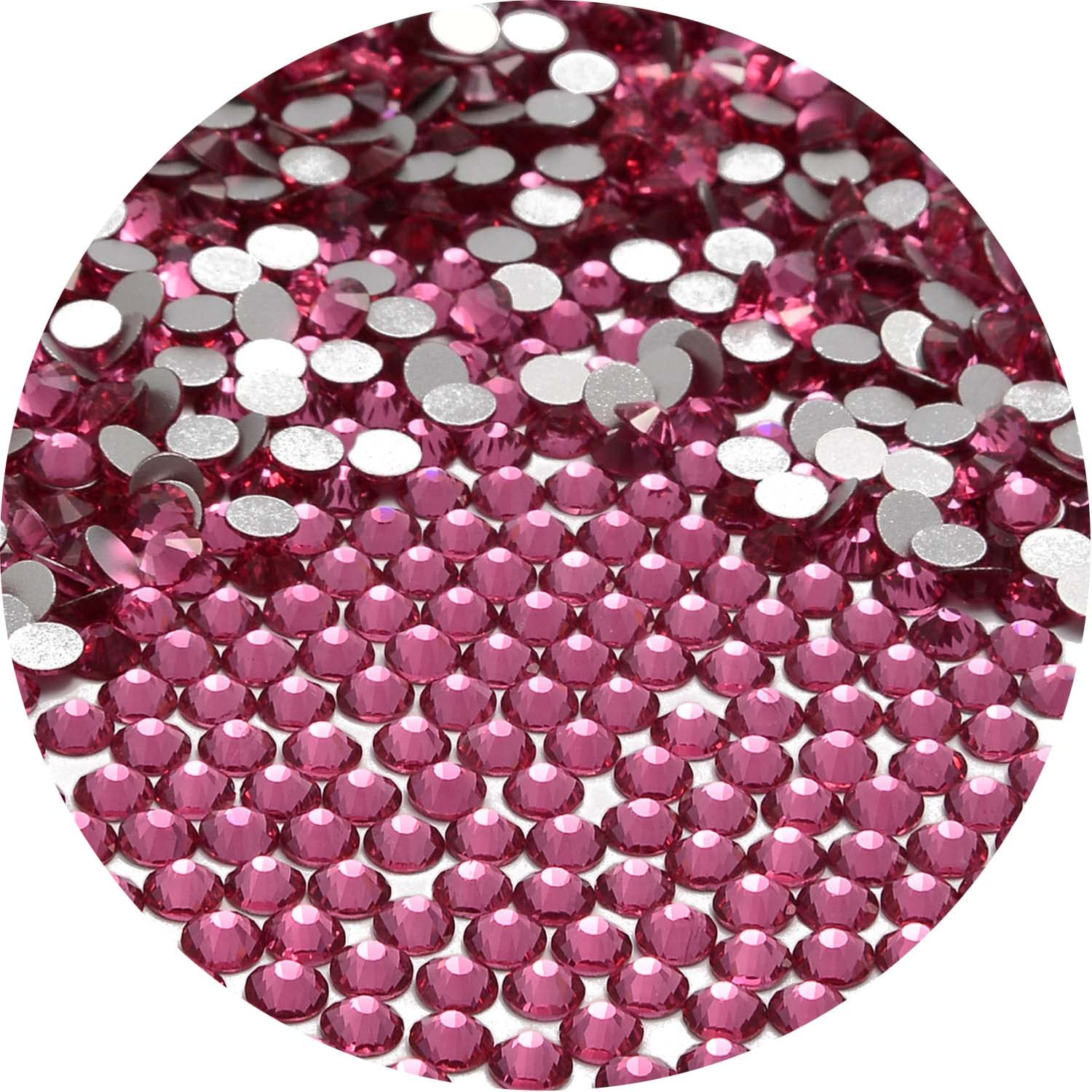 NCB Rose glass nail art rhinestones for dazzling nails and craft projects.
