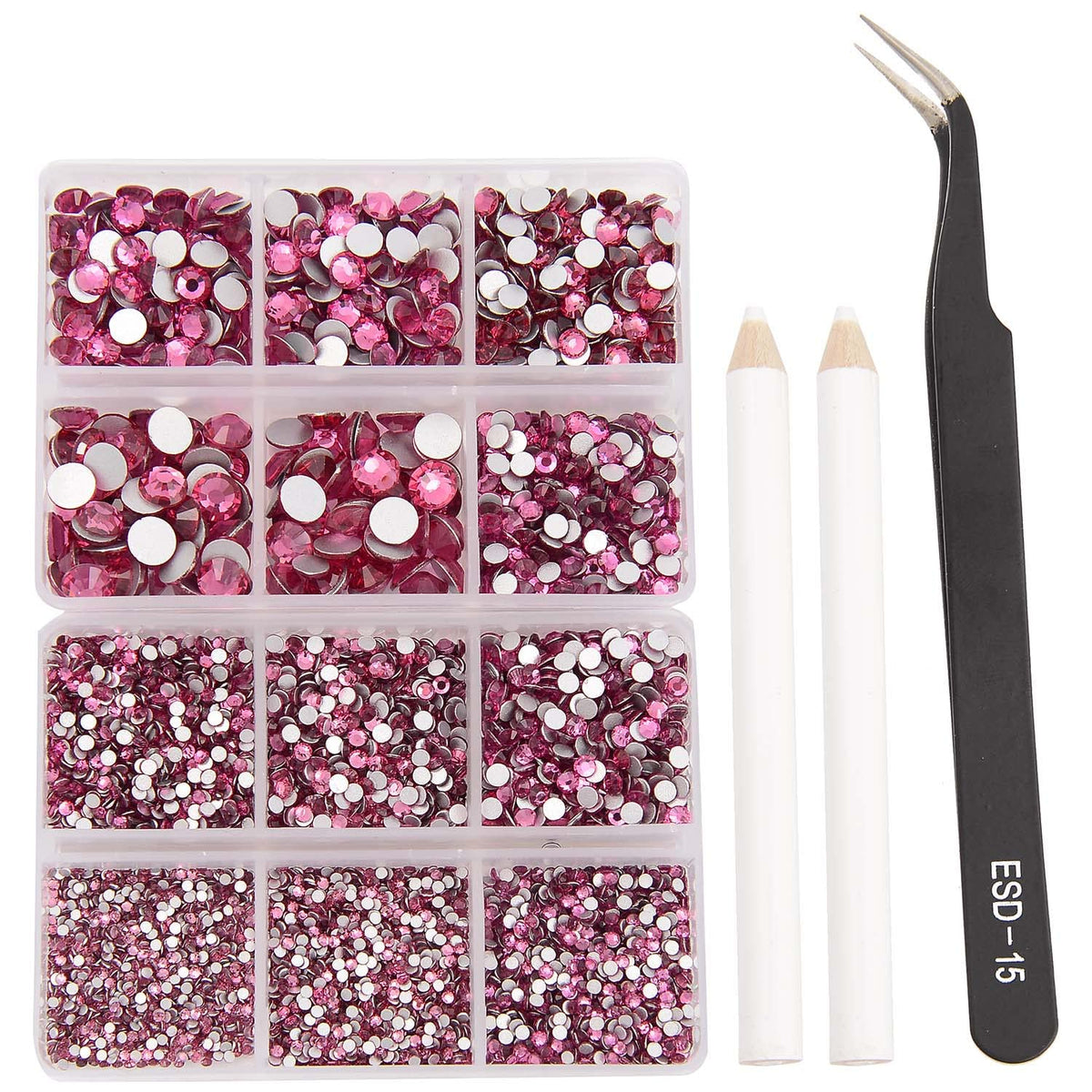 NCB Rose Mix flatback rhinestones for nails; stunning sparkle for DIY crafts