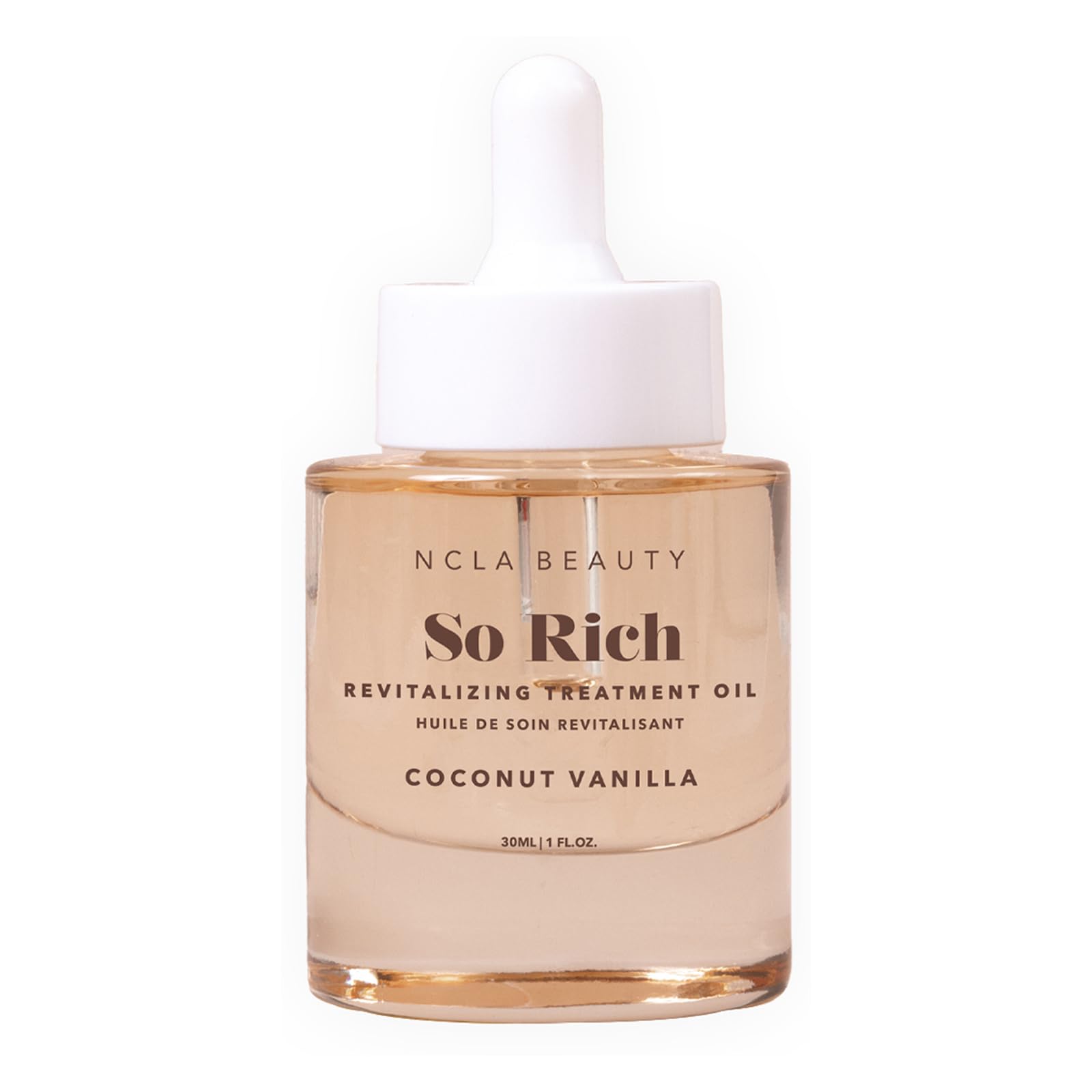 NCLA Beauty So Rich Revitalizing Oil bottle with coconut vanilla scent for nails